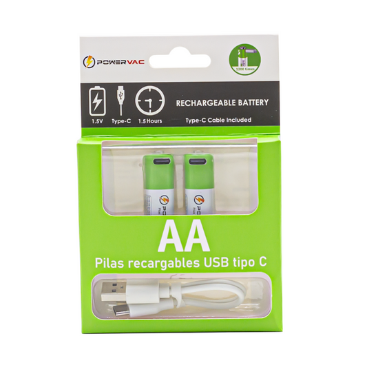 Pilas Recargables AA USB-C 2unidades