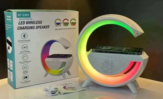 Parlante Led RGB y Cargador Wireless